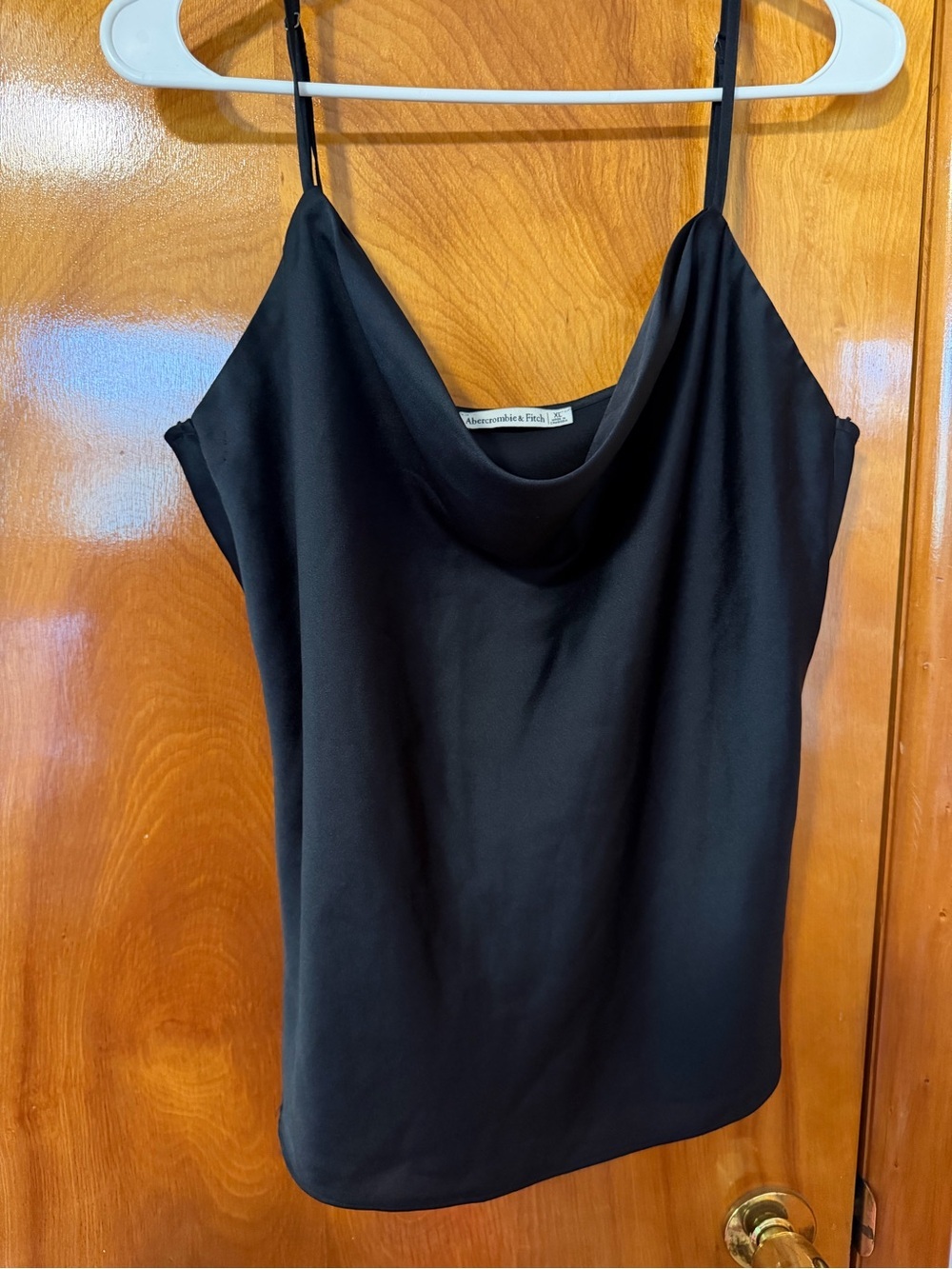 Abercrombie & Fitch Black Draped Cowl Neck Camisole